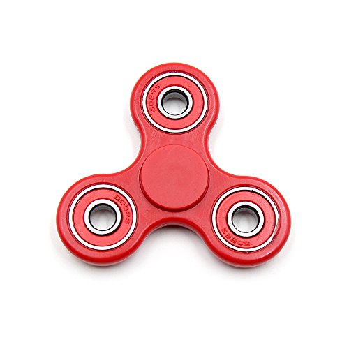 VOCOO Fidget Spinner Bearing Toy Stress Reducer for ADHD EDC Hand Killing TimeGuarantee 1 min+ Spin Time (red-silver)