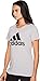 adidas Women's Badge of Sport Classic Tee, Medium Grey Heather/Black, Small