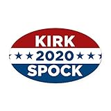 CafePress Star Trek Kirk Spock 2020 Oval Car Magnet, Euro Oval Magnetic Bumper Sticker