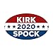 CafePress Star Trek Kirk Spock 2020 Oval Car Magnet, Euro Oval Magnetic Bumper Sticker