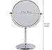 6 Inch Tabletop Swivel Mirror - Double-Sided 7x/1x Magnification - Chrome