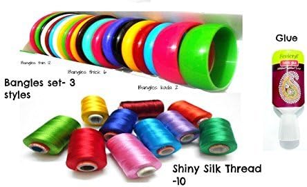 Gberry Silk Thread Bangle Making, Wrapping Learning Kit - Bangle Size 2.8