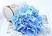 Veryhome 12pcs Blooming Silk Hydrangea Flower Heads for DIY Bouquets Wedding Centerpieces Home Decor (Sky Blue)