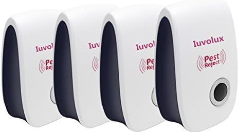 Pest Repellent 4 Pack - Electronic Pest Repeller Best for Home &amp; Kitchen - Ultrasonic Pest Control Plug In Repeller Repel Pests: Mouse, Mosquito, Bug,Cockroach and More White