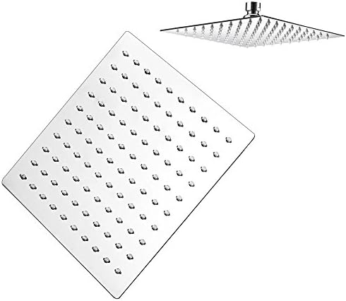 Shower Header,Xinmake Luxury Spa Grade Rainfall High Pressure Showerhead 8''Fixed Chrome Rain Showerhead Ultra-thin Stainless Steel Pressurized Shower Shower Head + Waterproof Shower Cap + Bath Ball