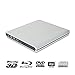 External Blu Ray DVD Drive CD Ultra Slim USB 3.0 External Blu-Ray CD Burner Portable 3D Blu-Ray DVD Player DVD-RW Burner Reader Disk for PC Notebook Computer—Silver