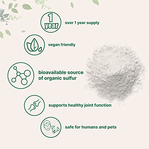 MSM Powder (Methylsulfonylmethane) with Vitamin C 1Kg, Third Party