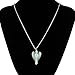 YYout Natural Stone Angel Pendants Green Aventurine Reiki Healing Crystal Guardian For Necklace With Stainless Steel Chain