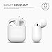 elago Premium Silicone Case Compatible with Apple AirPods 1 and 2, Front LED Visible [White]