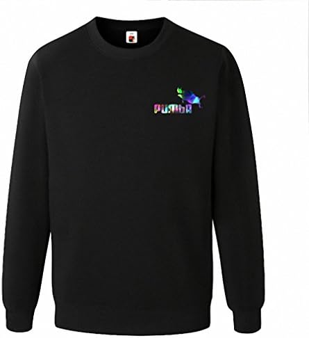 Big size Cotton blend men crewneck sweatshirt casual cool PUMBA print mens hooides and sweatshirts black Y6 M