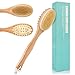 Shower Bath Brush with Long Handle & Dry Skin Body Brushes - 100% Natural Boar Bristles & Wooden Massage Brushing - Back Scrubber for Exfoliates & Perfect Spa Gift