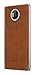 Mozo Microsoft Lumia 950 XL Qi Wireless Charging Back Cover Case with NFC - Cognac/Silver