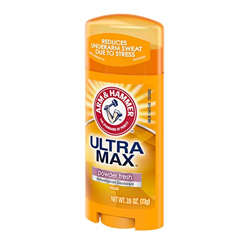 Arm & Hammer Ultra Max Antiperspirant Deodorant, Powder Fresh, Solid, 2