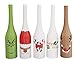 Holiday Gear Christmas Wine Bottle Covers & Xmas Decorations Wine Skin ~ Unique Christmas Wine Decor ~ Set of 5 ~ Better Than Wine Labels & Wine Stickers ~ Great for Liquor & Wine Gift Exchanges