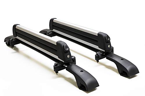 BRIGHTLINES Crossbars & Ski Rack for 6 Skis 4 Snowboards Combo Compatible with 2015-2018 Jeep Renegade