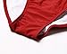 Dearlove Womens Plus Size Swimsuit Strappy Push Up Bikini Top High Waisted Swimsuit Bottom Two Piece Bathing Suit Solid Red XL 14 16