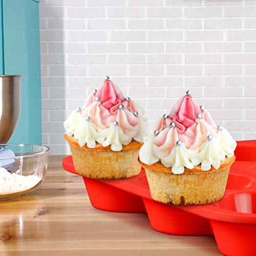 Silicone Muffin Pan Set, 12-Cup LFGB Cupcake Pan, for Muffin, Cupcake, Fat Bomb, Egg Muffin, 100% Food Grade Silicone Pack of 2