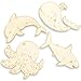 Bright Creations Unfinished Wood Cutouts for DIY Crafts (24 Pack), Ocean Animals