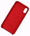 Soft Liquid Silicone iPhone X Cover Case Inner Soft Microfiber Cloth Lining Cushion for Apple iPhone X/10 5.8inch (Red)