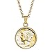 American Coin Treasures Gold-Layered Silver Mercury Dime Goldtone Coin Pendant with 18