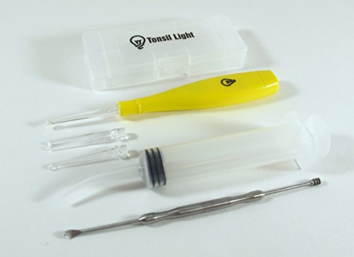 Tonsil Light (Yellow) - Tonsil Stone Remover + Irrigation Syringe + Premium Stainless Steel Tool - Thumbnail 3