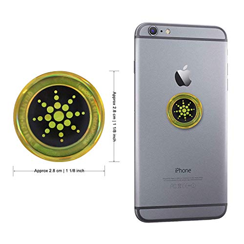 Tvoip Quantum Shield Sticker Mobile Phone Sticker for All Mobile Phones iPad iPod MacBook Computer Laptop Anti Radiation Protection from EMF Fusion Excel Anti-Radiation-Qty 6Pcs (Gold)