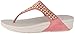 FitFlop Women's Carmel Toe-Post Suede Sandals Dress, Peach, 8 M US