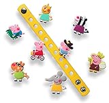 Cute Jibbitz Shoe Charms PVC Plug by Nenistore| Accessories for Croc Shoes & Bracelet Wristband Party Gifts | Peppa Pig Set of 08 pcs & 01 Silicone Wristband 7 inches