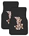 Nudge from Mother Giraffe (Black, Rears) Car and Truck Front and Rear Mats - Set of 4