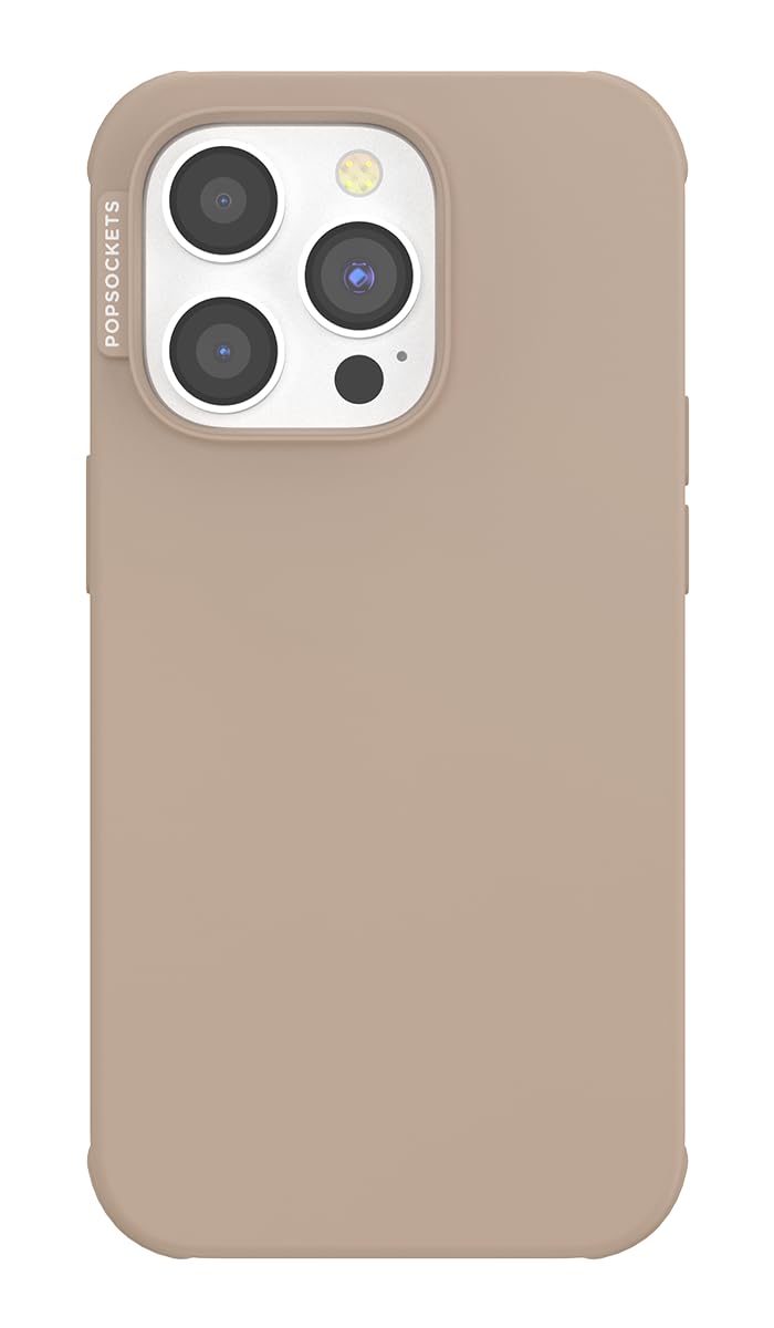 PopSockets iPhone 14 Pro Case with MagSafe, Phone Case for iPhone 14 Pro, Grip Sold Separately, Wireless Charging Compatible - Latte — image 1