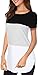 Aichatan Konater Womens Short Sleeve T Shirts Round Neck Stripe Cotton Shirts Casual Tops Tees