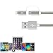 [Apple MFi Certified] 2 in 1 Dual Lightning USB Cable 3ft 1 M , HUNDA Nylon Braided USB Connector for Any Android and Apple Devices such as iPhone, iPad, Samsung, HTC, Nexus,Sony and more (Gray)
