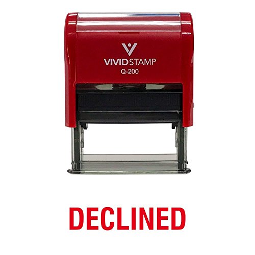 DECLINED Self Inking Rubber Stamp (Red Ink) - Medium