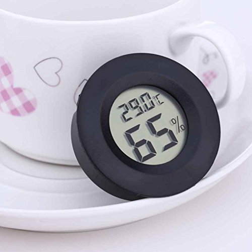 MuLuo Mini LCD Display Round Digital Thermometer Hygrometer Fridge Freezer Outdoor Indoor Temperature Meter Tester
