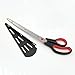 Pizza Scissor Cutter: Stainless Steel Oversize Sharp Scissor! Cut Pizza Like a Pro Chef Includes Detachable Spatula. Easily Cut and Serve any size Hot Pizza