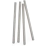 RSVP International Endurance Reusable Straws, Set of 4 - Stainless Steel, 5