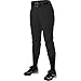 Alleson Athletic Girls Fast pitch Softball Belt Loop Pants, Black, Large
