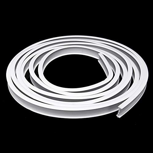HAPYLY 4 Meter Flexible Plastic PVC Curtain Track Runner Rail Wall Ceiling Mounted Fixing Hooks Shower Curtains Room Divider with Instruction Mounting Accessories Include White (Side Clamping)