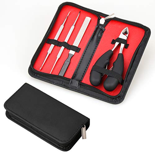 image for Poraxy Toenail Clippers for Thick Toenails,4Pcs Precision Stainless St