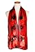 Christmas Scarf - Christmas Candy cane, Poinsettia Design w/Gift Box By Knitting Factory