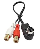 Alpine Ai-net Rca Aux Cable,SinLoon Ai-net to 2RCA Female Auxiliary Input Adapter Cable for Alpine KCA-121B DVD JVC Sound Input Cable Ai-net RCA Aux Cable