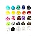Summer-Home 50Pcs 25 Colors Double Hole Spring Cord Locks Round Ball Shaped Toggle Stoppers Stop Sliding Cord Fasteners Locks Buttons Ends for Camping & Hiking, Shoelace Replacement, Backpacks