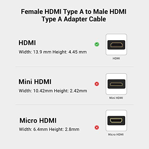 SMALLRIG UltraSlim 4K HDMI Adapter Cable, Female HDMI Type A to Male