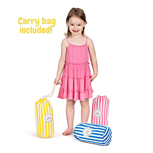 Premium Hooded Beach Towel for Kids Aged 310 Drawstring Carry Bag