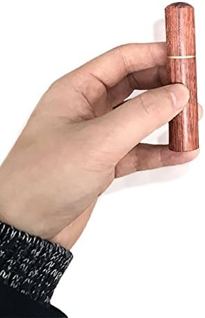 Lucky Gourd Portable Stainless Steel Toothpick Box Waterproof Silver Toothpick Holder Mini Pill Case Keychain (Red)