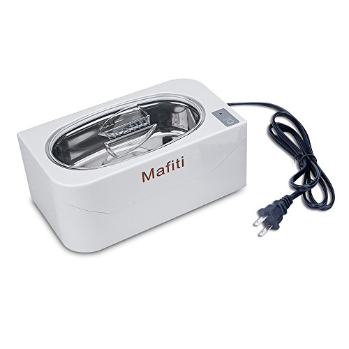 Ultrasonic Jewelry Cleaner Machine 400ml Small Household for Cleaning Eyeglasses, Rings, Dentures Necklaces Watches Coins Mini Portable White - Thumbnail 7