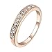 Yoursfs Women's Eternity Engagement Band Ring 18k Rose Gold Plated Pave Shiny Cubic Zirconia Anniversary Bridal Wedding Band Engagement Rings for Liades Gift