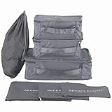 7 Sets Travel Organizers Packing Cubes Laundry Bag Luggage Compression Pouches