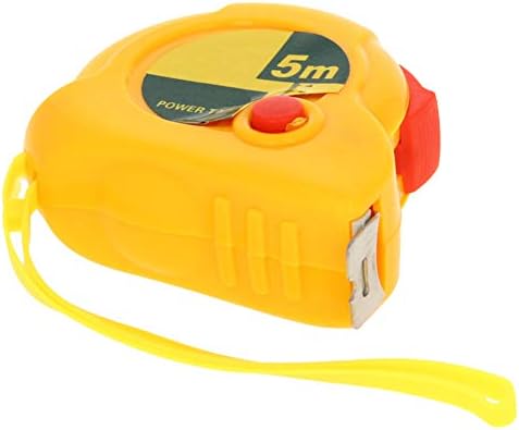 Utoolmart 大規模セール コンベックス メジャー 巻尺 ロックタイプ ストラップとベルトクリップ付き 耐衝撃性 オートロック機能付き メートル 見やすい 距離測定器 目盛り 測定器 作業工具 1本 大工道具 5m Diy