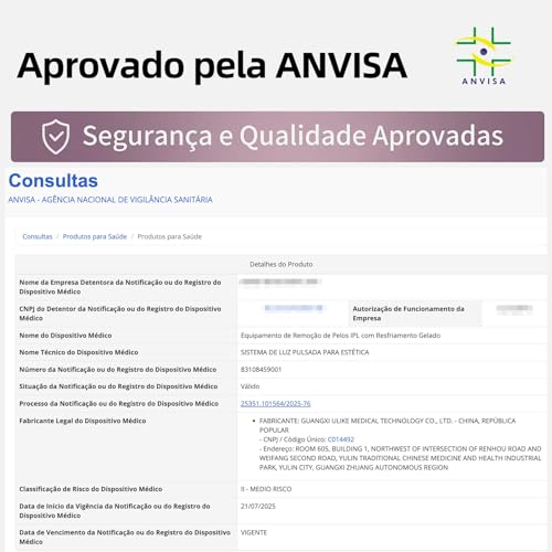 Depilador a Laser IPL Ulike ME Luz Pulsada Indolor Ice Cooling com Resfriamento Safira, 4 Modos, Disparo Automático (3/s), Depilação Corporal e Facial, Uso Doméstico, Certificado pela ANVISA, Bivolt, Presente Ideal Feminino